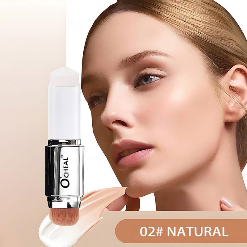 Solid color-changing double-ended eraser foundation stick, nose contouring cream, concealer, and brightening foundation.